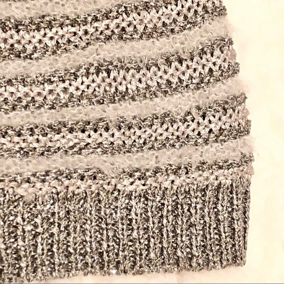 Anthropologie Yellow Bird Metallic Knit Sweater M - Picture 5 of 7